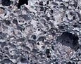 Rock with gas bubbles