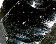 Rock with glassy surface